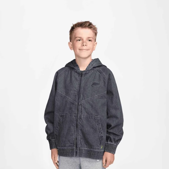 Zdjęcie produktu Sportswear Collection Full-Zip Hooded Denim Jacket Nike szary
