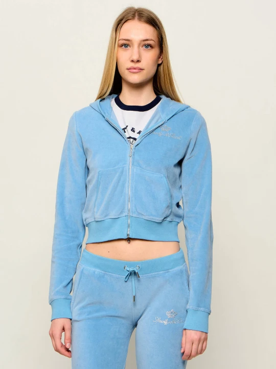 Zdjęcie produktu Sporty&Rich Bluza Sporty $ Rich x Juicy Couture Emmyla | Cropped Fit Sporty & Rich niebieski