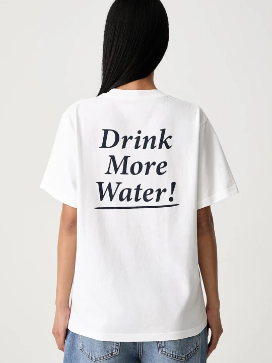 Zdjęcie produktu Sporty & Rich Drink More Water T-shirt bawełniany damski