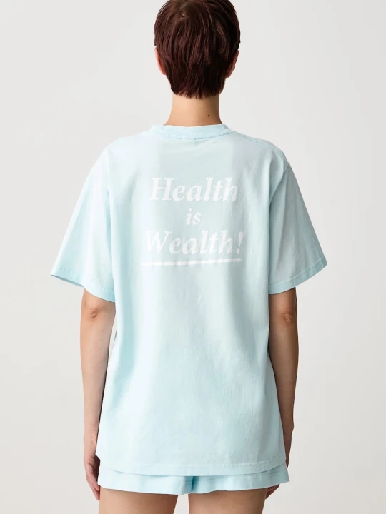 Zdjęcie produktu Sporty & Rich Health Is Wealth T-shirt bawełniany damski