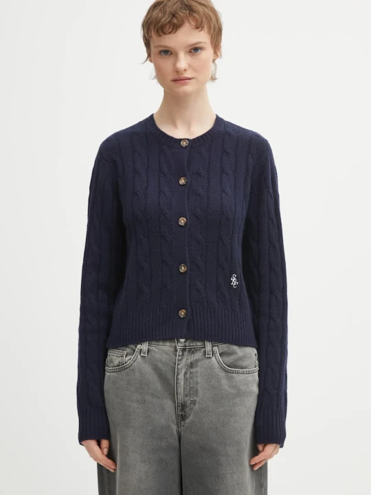 Zdjęcie produktu Sporty & Rich kardigan wełniany SRC Cableknit Cashmere