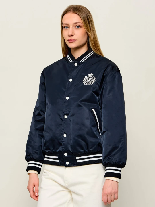 Zdjęcie produktu Sporty&Rich Kurtka bomber H&W | Oversize fit Sporty & Rich granatowy
