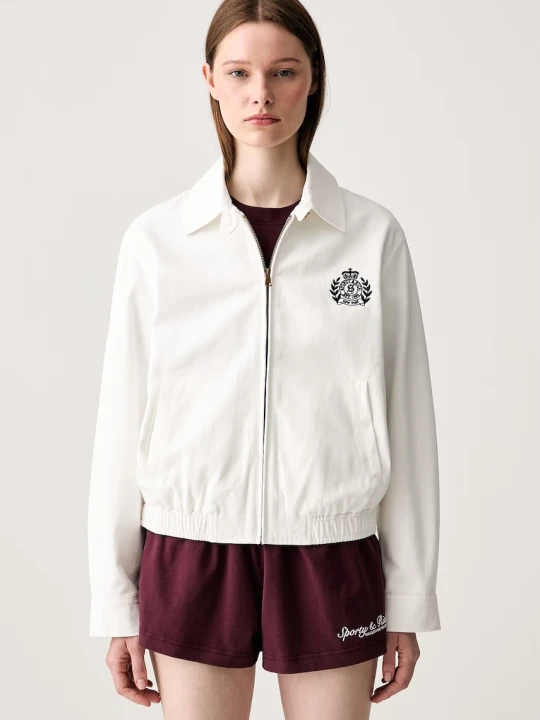 Zdjęcie produktu Sporty & Rich NY Crest krótka kurtka damska bawełniana