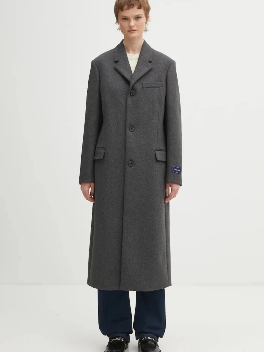 Zdjęcie produktu Sporty & Rich płaszcz z dodatkiem wełny Signature Logo Structured Wool