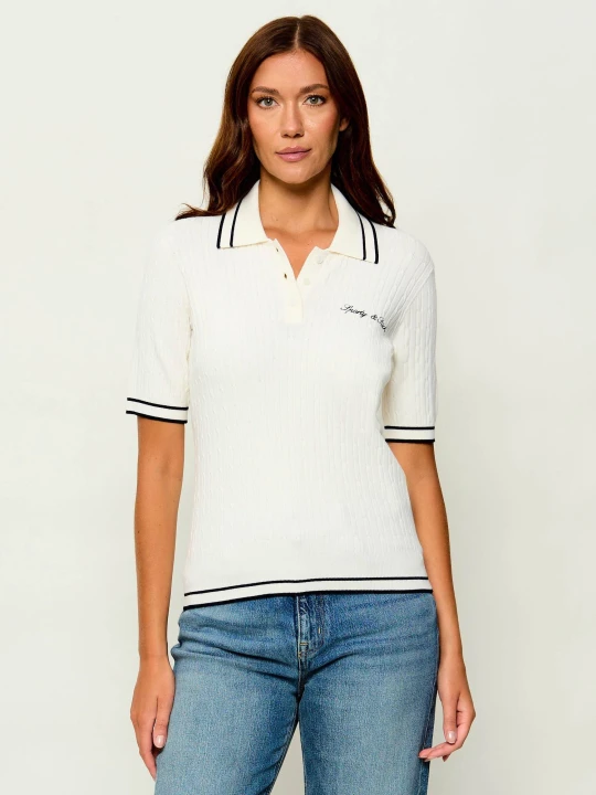 Zdjęcie produktu Sporty&Rich Polo | Slim Fit Sporty & Rich ecru