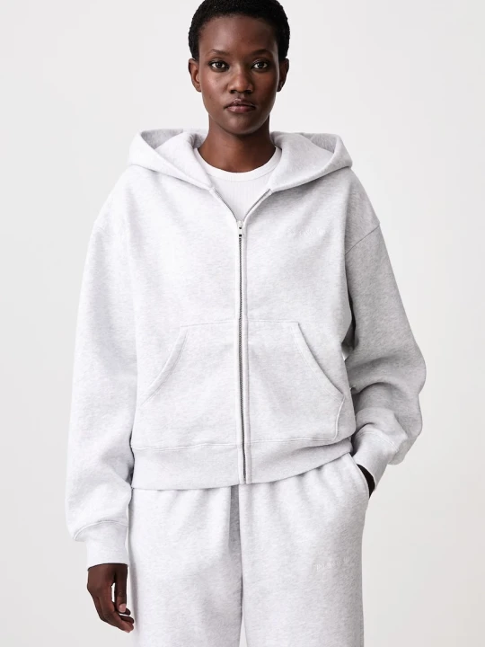 Zdjęcie produktu Sporty & Rich Serif Logo bluza rozpinana z kapturem bawełniana damska