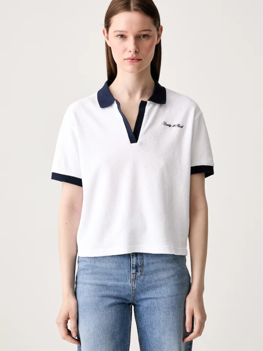 Zdjęcie produktu Sporty & Rich Signature Logo polo bawełniane damskie