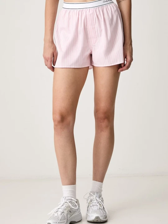 Zdjęcie produktu Sporty & Rich Signature Logo szorty bawełniane damskie
