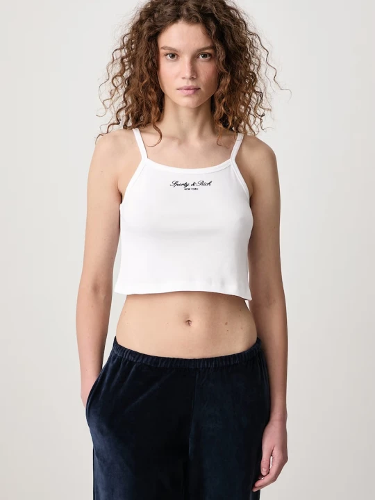 Zdjęcie produktu Sporty & Rich Signature NY crop top bawełniany damski