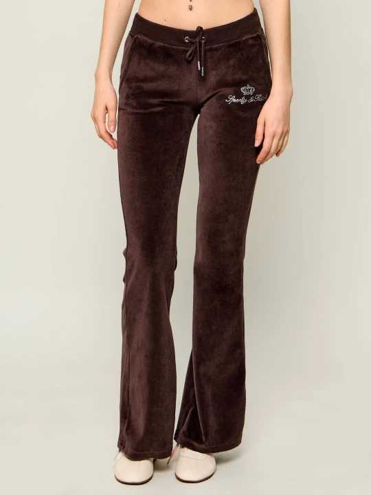 Zdjęcie produktu Sporty&Rich Spodnie dresowe Sporty & Rich x Juicy Couture | flare fit brązowy