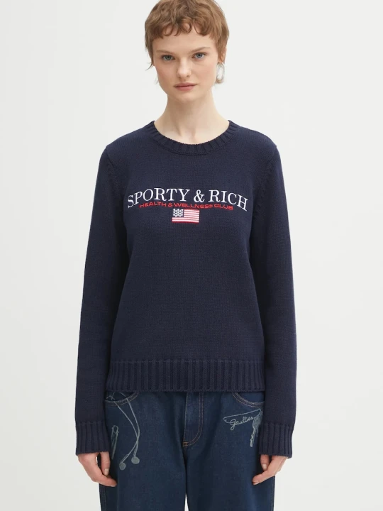 Zdjęcie produktu Sporty & Rich sweter bawełniany S&R Nautical Knitted