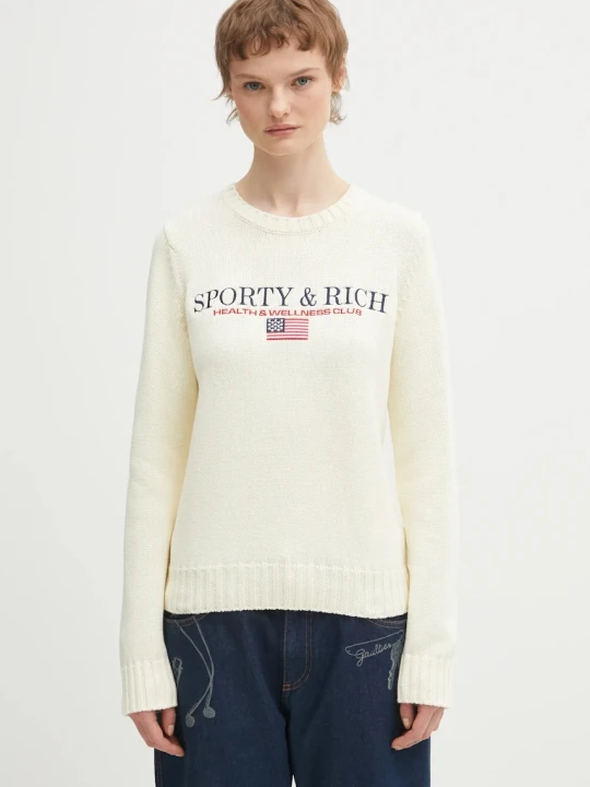 Zdjęcie produktu Sporty & Rich sweter bawełniany S&R Nautical Knitted