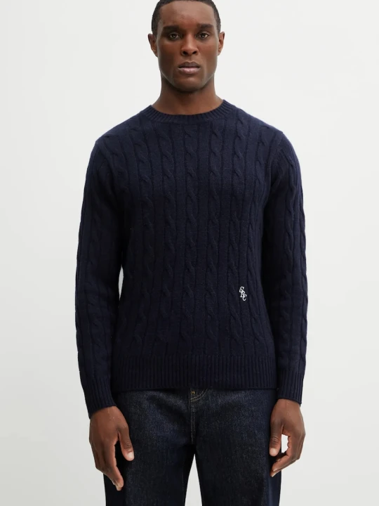Zdjęcie produktu Sporty & Rich sweter wełniany SRC Cableknit Cashmere
