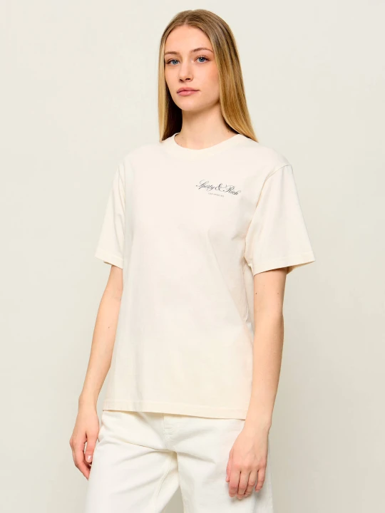 Zdjęcie produktu Sporty&Rich T-shirt Vendome LA | Relaxed fit Sporty & Rich ecru