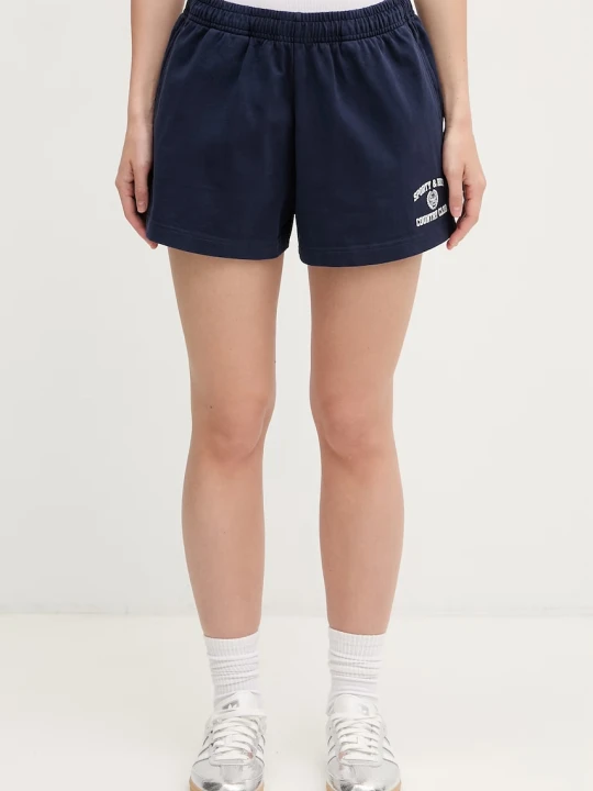 Zdjęcie produktu Sporty & Rich Varsity Crest Disco szorty dresowe bawełniane damskie