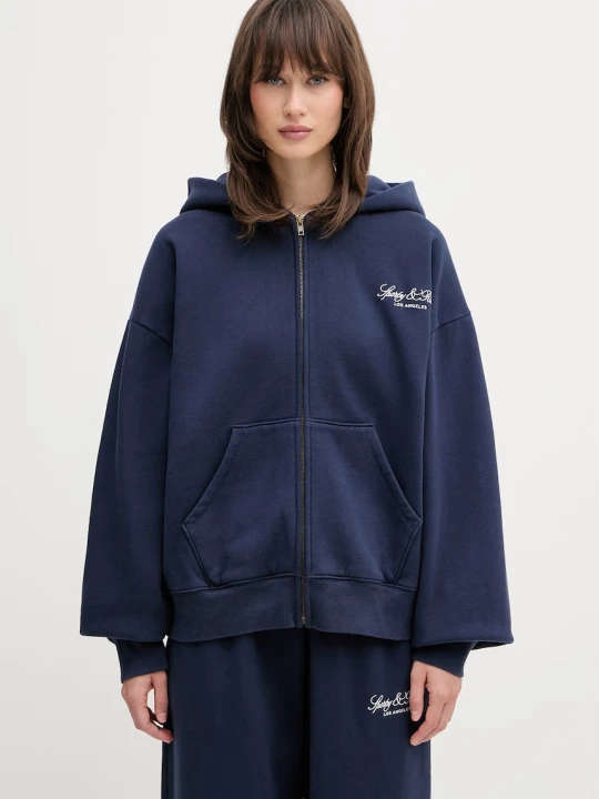 Zdjęcie produktu Sporty & Rich Vendome LA bluza rozpinana z kapturem bawełniana damska