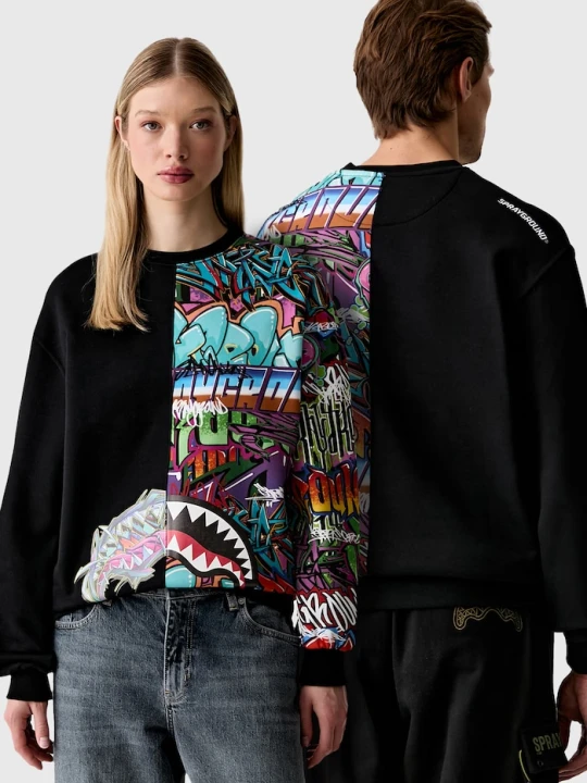 Zdjęcie produktu Sprayground bluza oversize bawełniana czarny