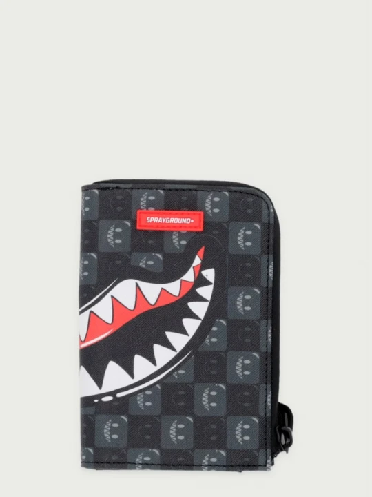Zdjęcie produktu Sprayground portfel z imitacji skóry SHARKS IN PARIS szary