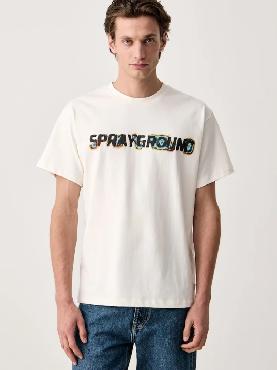 Zdjęcie produktu Sprayground T-shirt męski bawełniany beżowy