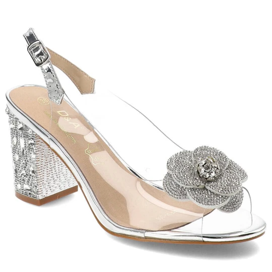 Zdjęcie produktu Srebrne Sandały S.Barski Eleganckie Obuwie Damskie