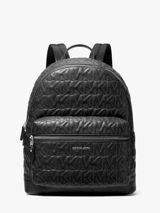 Zdjęcie produktu Średni okrągły plecak Hudson z wytłoczonym logo Michael Kors CZARNY (Czarny)