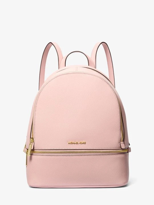 Zdjęcie produktu Średni plecak Rhea ze skóry groszkowej Michael Kors RÓŻ DO POLICZKÓW (Różowy)