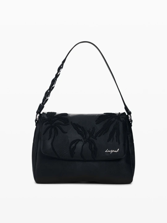 Zdjęcie produktu Średni plecak z haftowanymi charms Desigual czarny