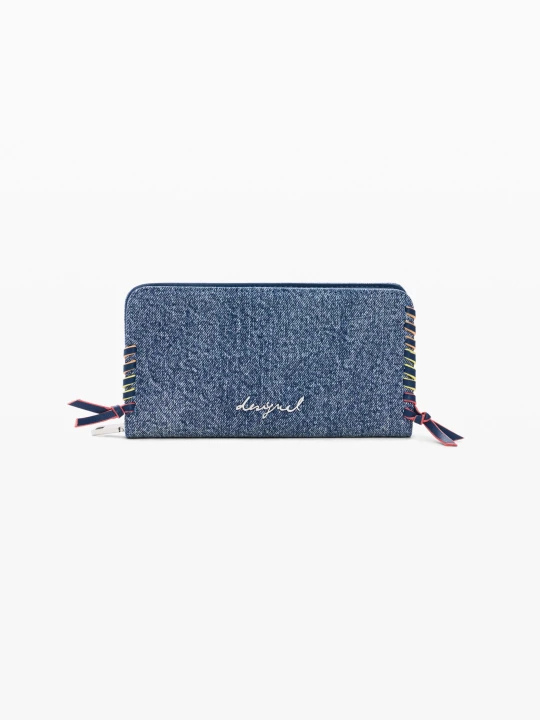 Zdjęcie produktu Średni portfel denim z sercem Desigual niebieski