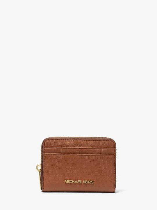 Zdjęcie produktu Średni portfel podróżny Jet Set ze skóry saffiano Michael Kors BRĄZOWY (Brązowy)