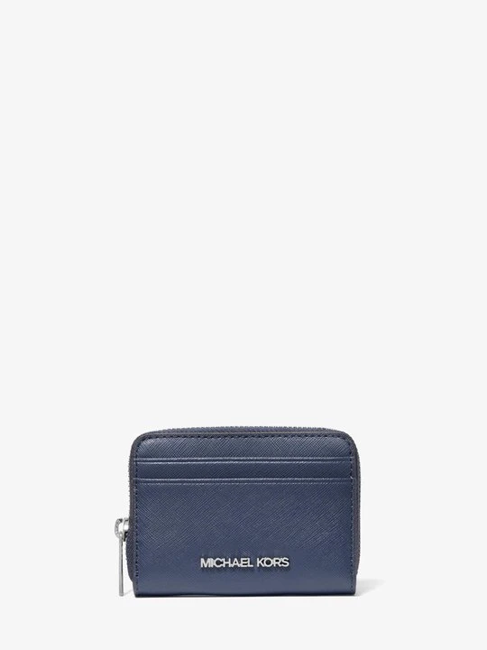 Zdjęcie produktu Średni portfel podróżny Jet Set ze skóry saffiano Michael Kors GRANATOWY (Niebieski)