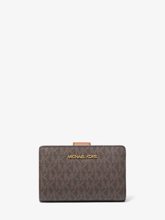 Zdjęcie produktu Średni portfel z charakterystycznym logo Michael Kors BRĄZOWY (Brązowy)