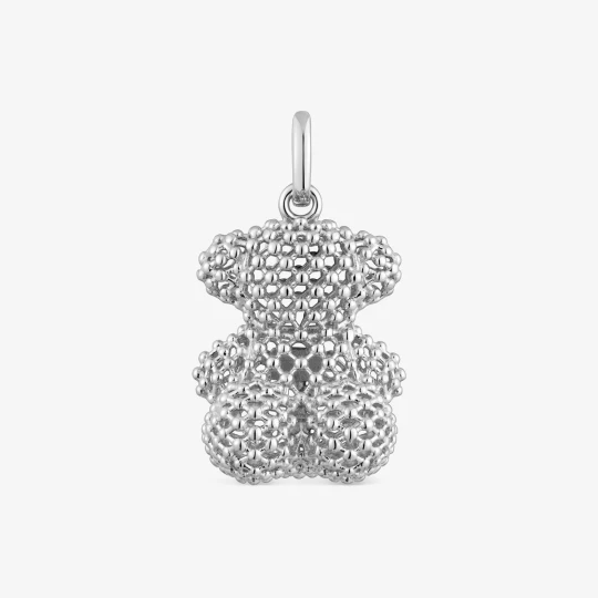 Zdjęcie produktu Średni Teksturowany Wisiorek Ze Srebra Z Motywem Misia 22 Mm Bold Bear - Tous srebrny