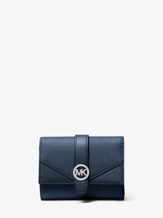 Zdjęcie produktu Średni trzyczęściowy portfel Greenwich ze skóry Michael Kors GRANATOWY (Niebieski)