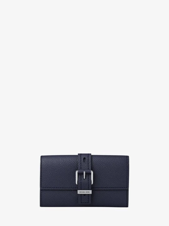 Zdjęcie produktu Średni trzyczęściowy portfel Nolita ze skóry groszkowej Michael Kors NIEBIESKI FORMALNY (Niebieski)