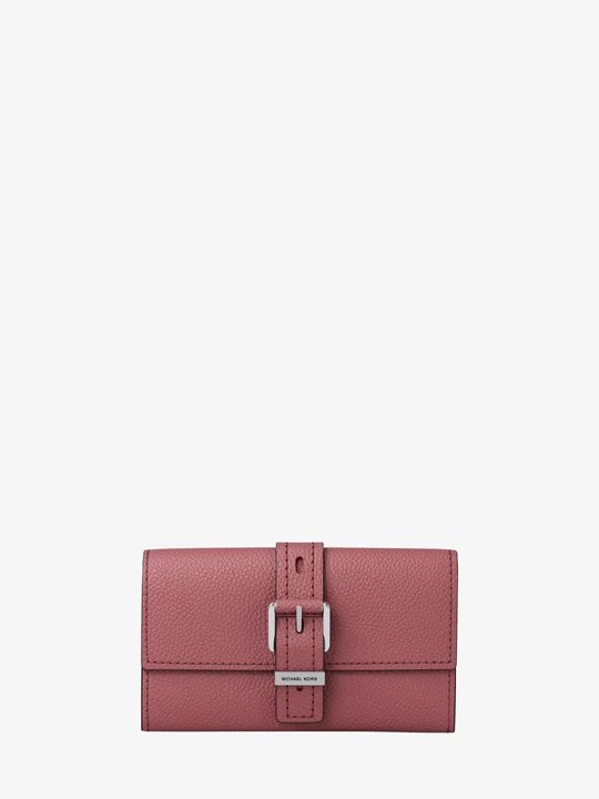 Zdjęcie produktu Średni trzyczęściowy portfel Nolita ze skóry groszkowej Michael Kors PALISANDER (Różowy)
