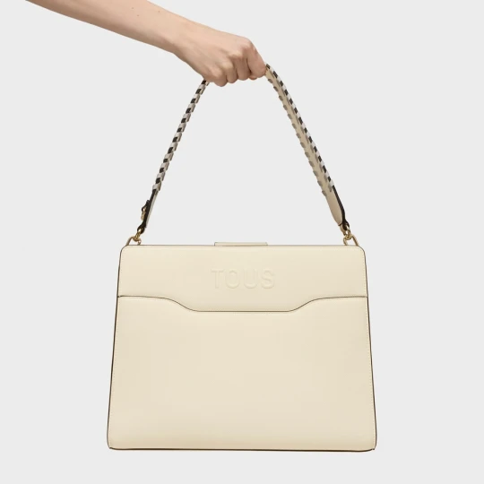 Zdjęcie produktu Średnia Beżowa Torba Typu Shopping Audree Saffiano - Tous