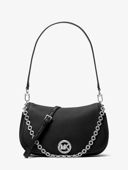 Zdjęcie produktu Średnia skórzana torba na ramię Nolita z odpinanym paskiem Michael Kors CZARNY (Czarny)
