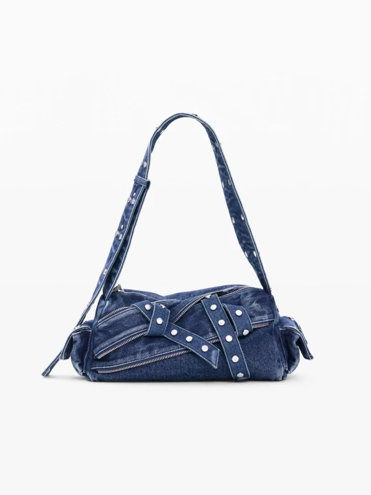 Zdjęcie produktu Średnia torba denim 100% bawełna Desigual niebieski