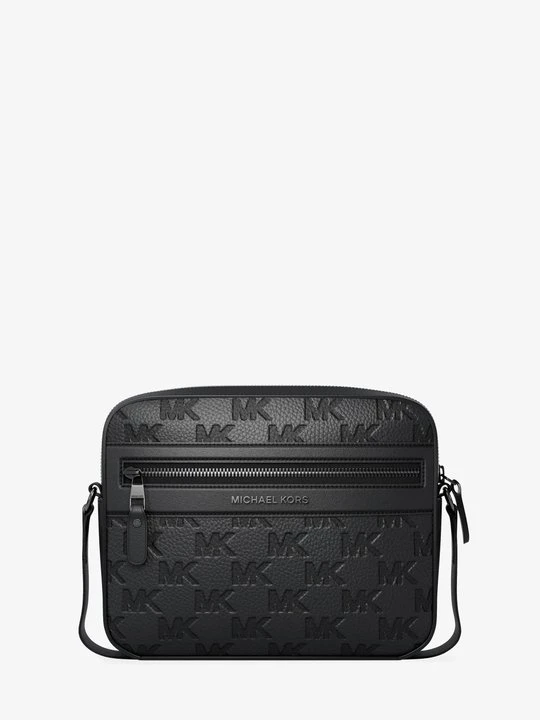 Zdjęcie produktu Średnia torba do przewieszenia przez ramię Jet Set ze skóry z wytłoczonym logo Michael Kors CZARNY (Czarny)