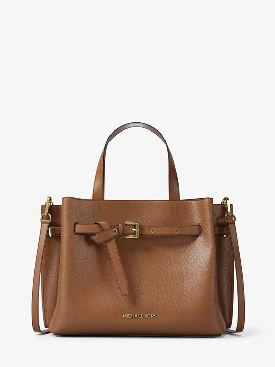 Zdjęcie produktu Średnia torba Emilia ze skóry groszkowej Michael Kors BRĄZOWY (Brązowy)