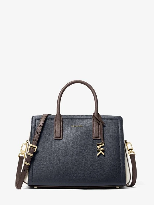 Zdjęcie produktu Średnia torba Laila ze skóry groszkowej w bloki kolorów Michael Kors