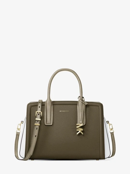 Zdjęcie produktu Średnia torba Laila ze skóry groszkowej w bloki kolorów Michael Kors
