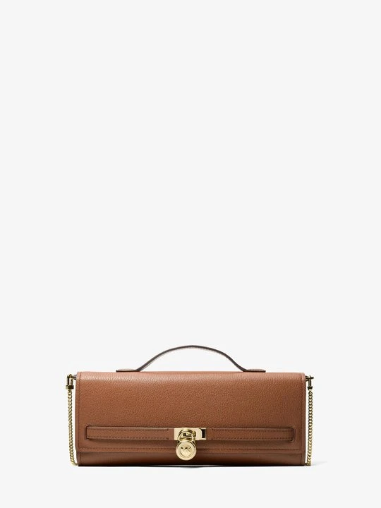 Zdjęcie produktu Średnia torba na ramię Hamilton Moderne ze skóry z przepinanym paskiem Michael Kors BRĄZOWY (Brązowy)