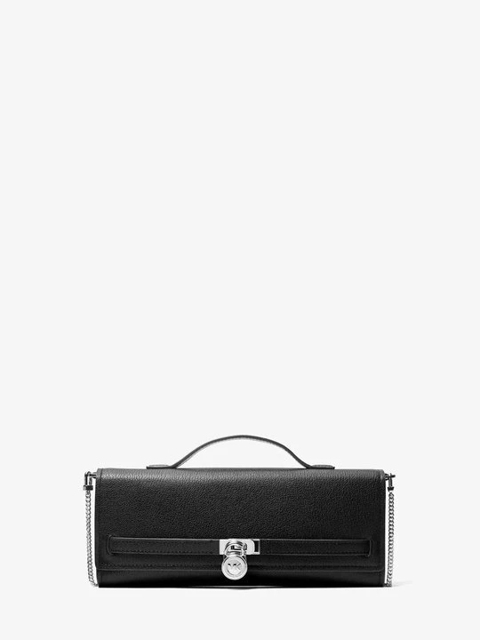 Zdjęcie produktu Średnia torba na ramię Hamilton Moderne ze skóry z przepinanym paskiem Michael Kors CZARNY (Czarny)