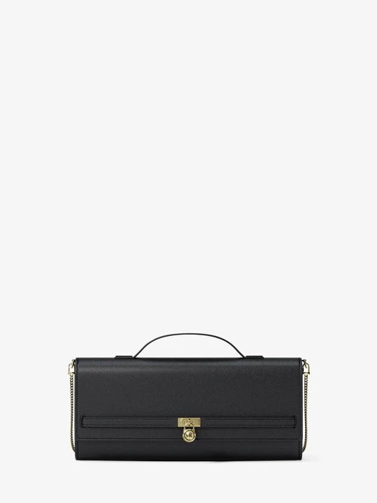 Zdjęcie produktu Średnia torba na ramię Hamilton Moderne ze skóry z przepinanym paskiem Michael Kors CZARNY (Czarny)