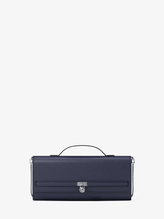Zdjęcie produktu Średnia torba na ramię Hamilton Moderne ze skóry z przepinanym paskiem Michael Kors NIEBIESKI FORMALNY (Niebieski)