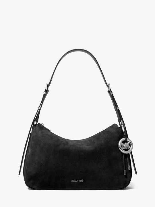 Zdjęcie produktu Średnia torba na ramię Nolita z nubuku Michael Kors CZARNY (Czarny)