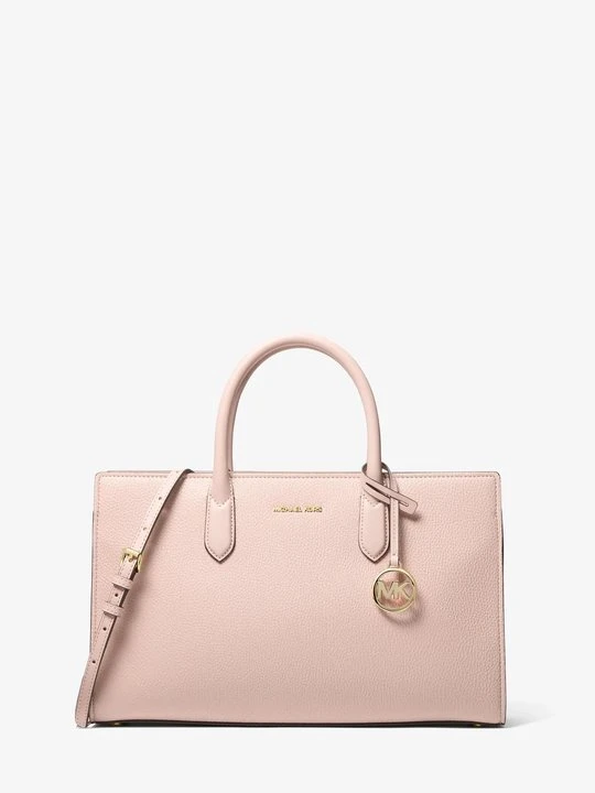Zdjęcie produktu Średnia torba Scarlett ze skóry groszkowej Michael Kors ŁAGODNY RÓŻ (Różowy)