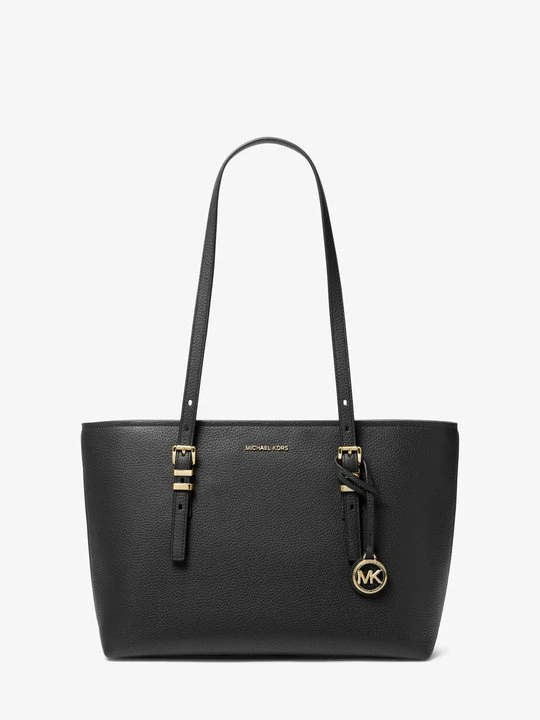 Zdjęcie produktu Średnia torba tote Quinn ze skóry groszkowej Michael Kors CZARNY (Czarny)