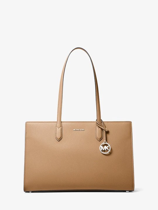 Zdjęcie produktu Średnia torba tote z teksturowanej tkaniny Scarlett Michael Kors ORZECHOWY (Brązowy)